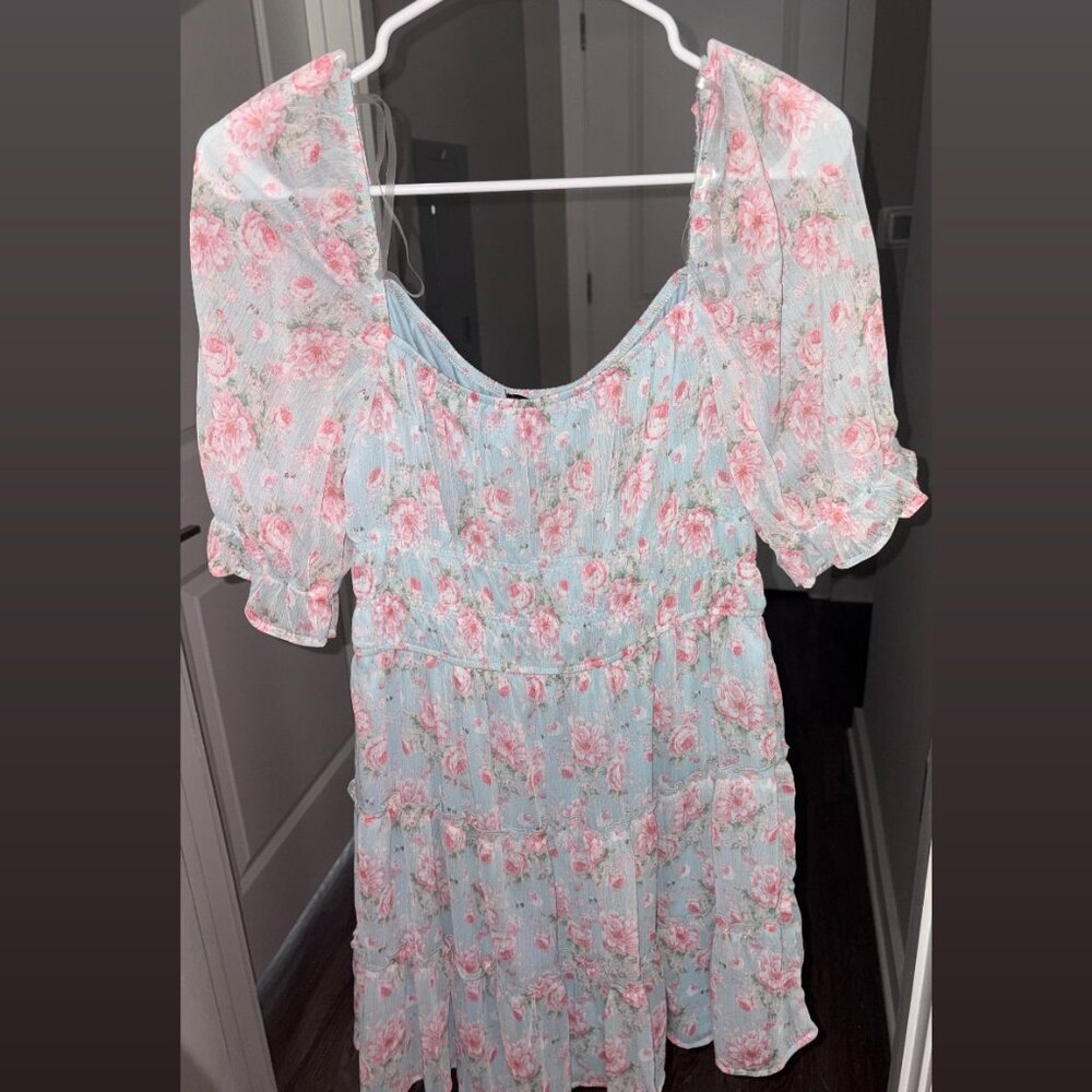 Trixxi Blue Floral Dress